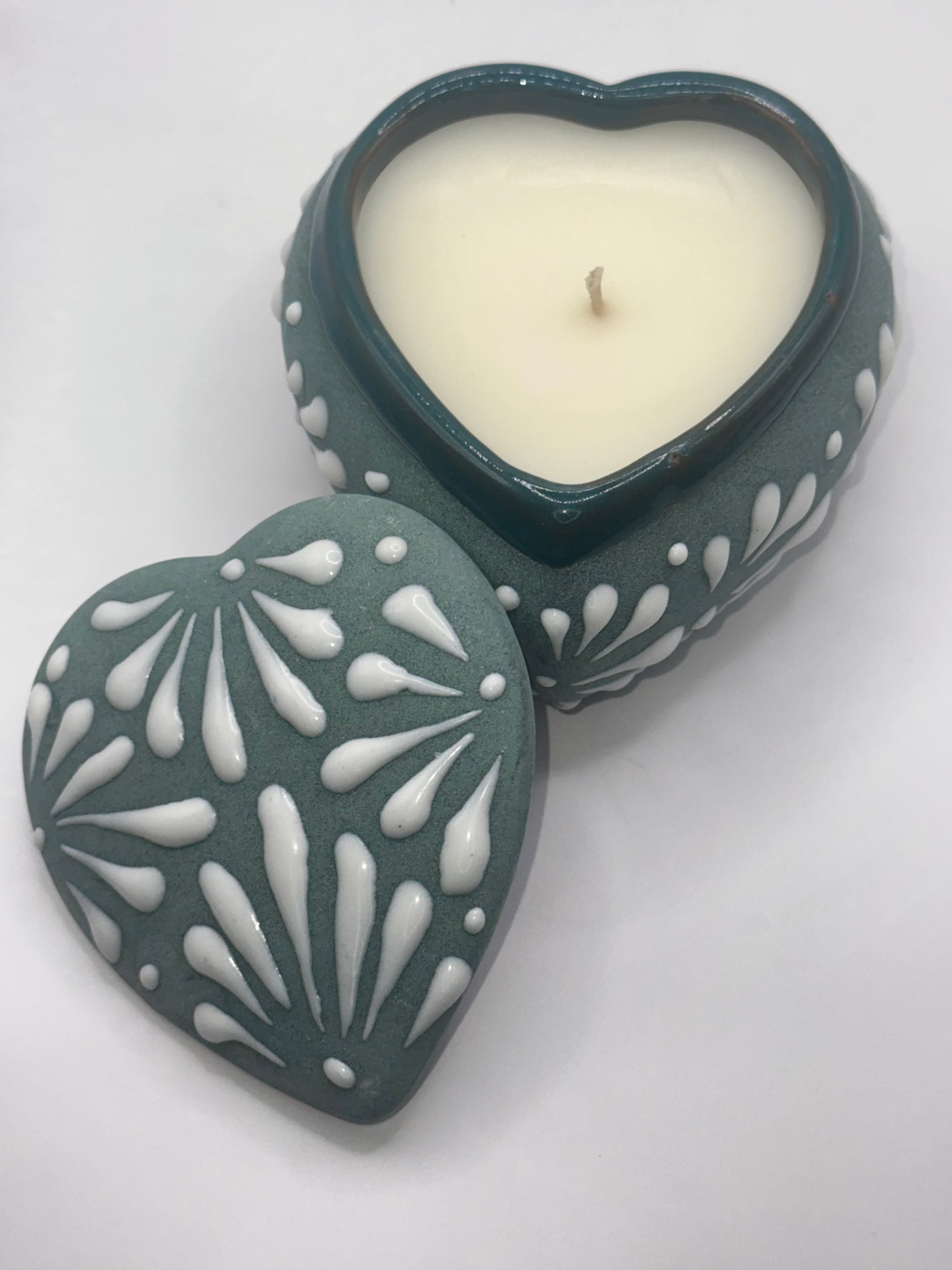 Talavera Heart Shaped Jewelry Box